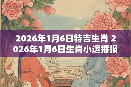 2026年1月6日特吉生肖 2026年1月6日生肖小运播报