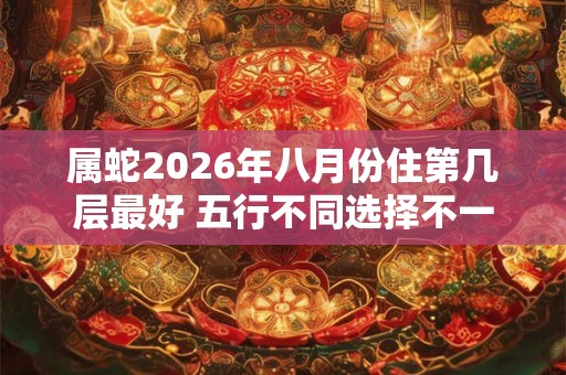 属蛇2026年八月份住第几层最好 五行不同选择不一