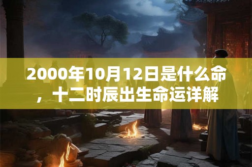 2000年10月12日是什么命,十二时辰出生命运详解 2000年10月12日是什么命,十二时辰出生命运详解