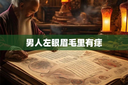 男人左眼眉毛里有痣