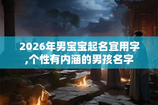 2026年男宝宝起名宜用字,个性有内涵的男孩名字