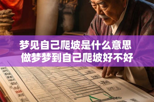 梦见自己爬坡是什么意思 做梦梦到自己爬坡好不好 梦见自己爬坡是什么意思 做梦梦到自己爬坡好不好