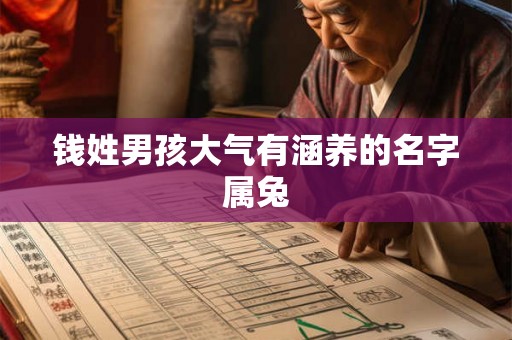 钱姓男孩大气有涵养的名字属兔