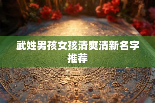 武姓男孩女孩清爽清新名字推荐 武姓男孩女孩清爽清新名字推荐