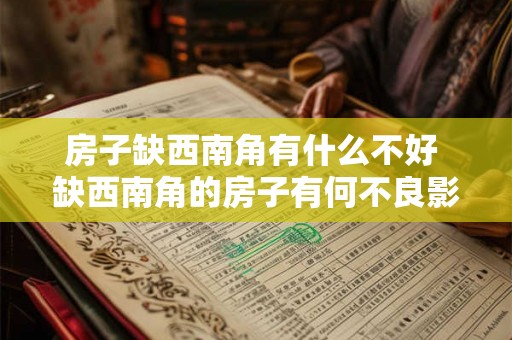 房子缺西南角有什么不好 缺西南角的房子有何不良影响