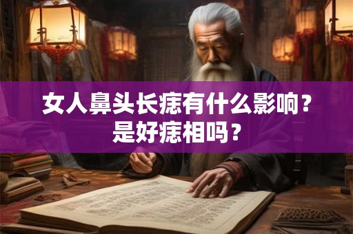 女人鼻头长痣有什么影响？是好痣相吗？