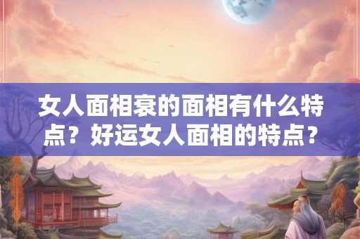 女人面相衰的面相有什么特点？好运女人面相的特点？