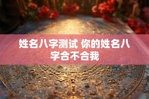 姓名八字测试 你的姓名八字合不合我