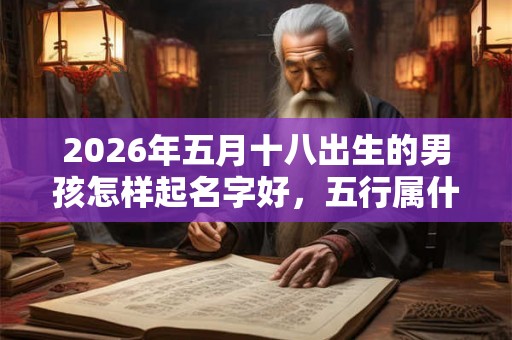 2026年五月十八出生的男孩怎样起名字好，五行属什么