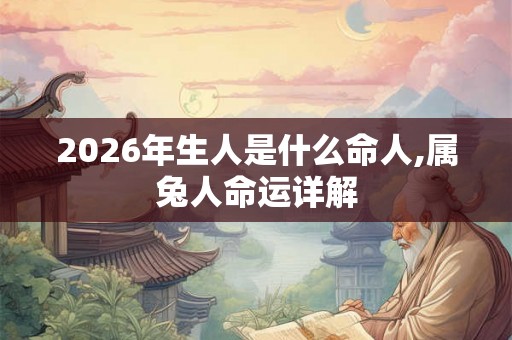 2026年生人是什么命人,属兔人命运详解