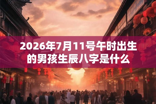 2026年7月11号午时出生的男孩生辰八字是什么