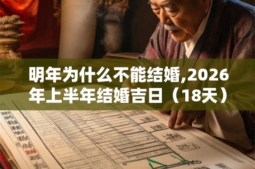 明年为什么不能结婚,2026年上半年结婚吉日（18天）