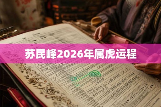 苏民峰2026年属虎运程