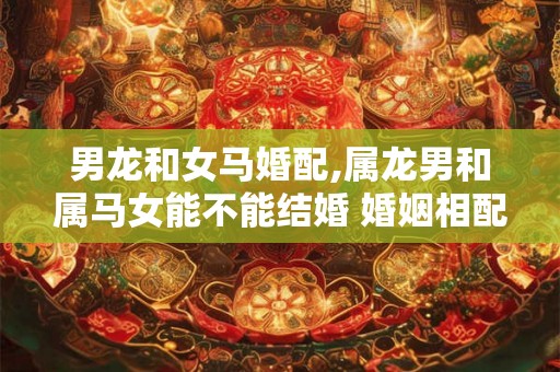 男龙和女马婚配,属龙男和属马女能不能结婚 婚姻相配吗？