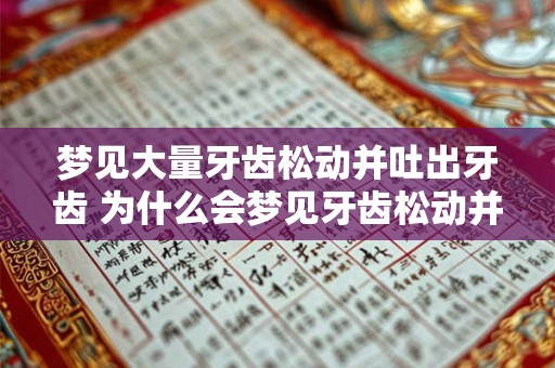 梦见大量牙齿松动并吐出牙齿 为什么会梦见牙齿松动并吐出