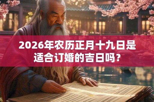 2026年农历正月十九日是适合订婚的吉日吗？