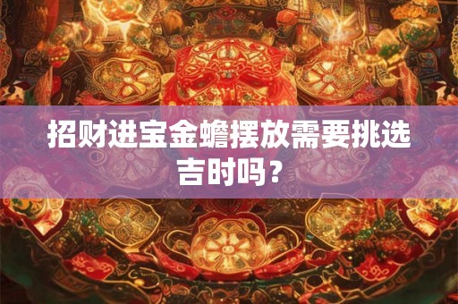 招财进宝金蟾摆放需要挑选吉时吗？