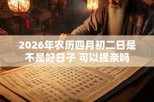2026年农历四月初二日是不是好日子 可以提亲吗