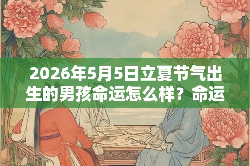 2026年5月5日立夏节气出生的男孩命运怎么样？命运好吗？