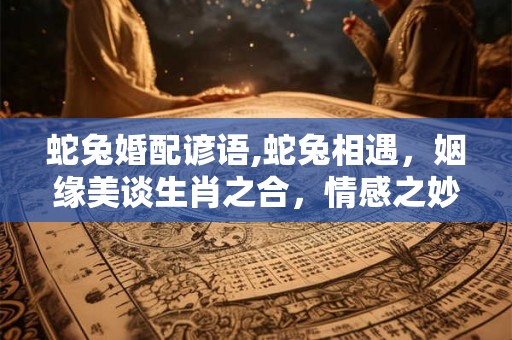 蛇兔婚配谚语,蛇兔相遇,姻缘美谈生肖之合,情感之妙 蛇兔婚配谚语,蛇兔相遇,姻缘美谈生肖之合,情感之妙