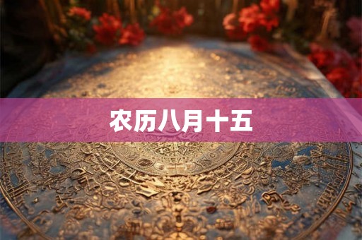农历八月十五 农历八月十五