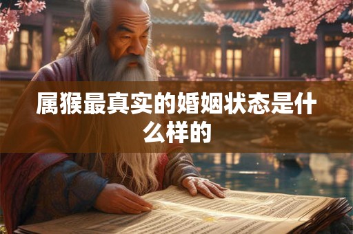 属猴最真实的婚姻状态是什么样的