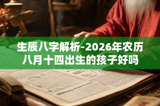 生辰八字解析-2026年农历八月十四出生的孩子好吗