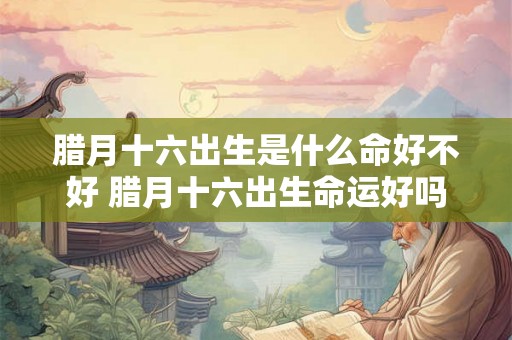 腊月十六出生是什么命好不好 腊月十六出生命运好吗