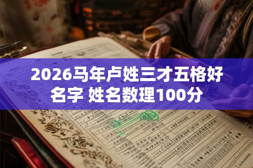 2026马年卢姓三才五格好名字 姓名数理100分