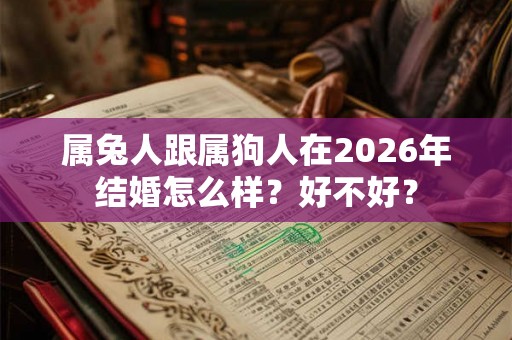 属兔人跟属狗人在2026年结婚怎么样？好不好？
