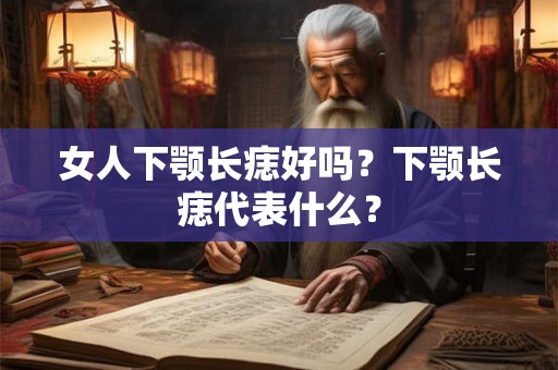 女人下颚长痣好吗？下颚长痣代表什么？