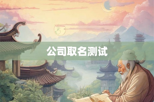 公司取名测试
