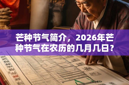 芒种节气简介,2026年芒种节气在农历的几月几日? 芒种节气简介,2026年芒种节气在农历的几月几日?