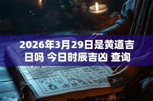 2026年3月29日是黄道吉日吗 今日时辰吉凶 查询 2026年3月29日是黄道吉日吗 今日时辰吉凶 查询