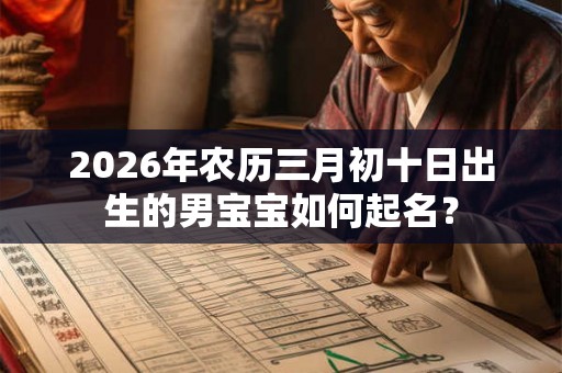 2026年农历三月初十日出生的男宝宝如何起名? 2026年农历三月初十日出生的男宝宝如何起名?