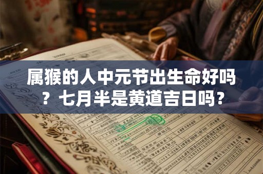 属猴的人中元节出生命好吗？七月半是黄道吉日吗？