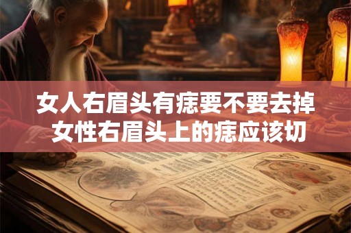 女人右眉头有痣要不要去掉 女性右眉头上的痣应该切除吗 女人右眉头有痣要不要去掉 女性右眉头上的痣应该切除吗