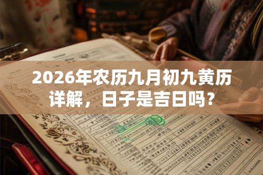 2026年农历九月初九黄历详解，日子是吉日吗？
