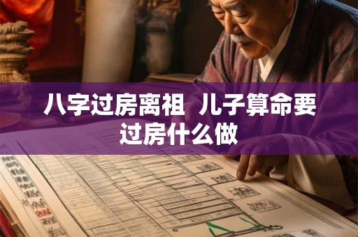 八字过房离祖 儿子算命要过房什么做 八字过房离祖 儿子算命要过房什么做