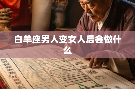 白羊座男人变女人后会做什么 白羊座男人变女人后会做什么