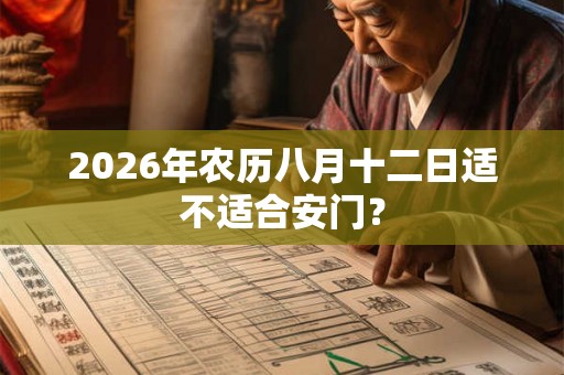 2026年农历八月十二日适不适合安门？