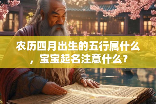 农历四月出生的五行属什么，宝宝起名注意什么？