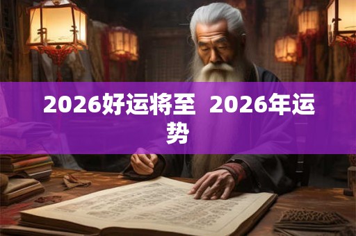 2026好运将至 2026年运势 2026好运将至 2026年运势