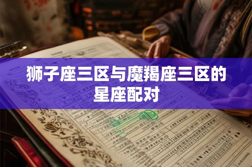 狮子座三区与魔羯座三区的星座配对