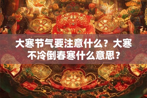 大寒节气要注意什么？大寒不冷倒春寒什么意思？
