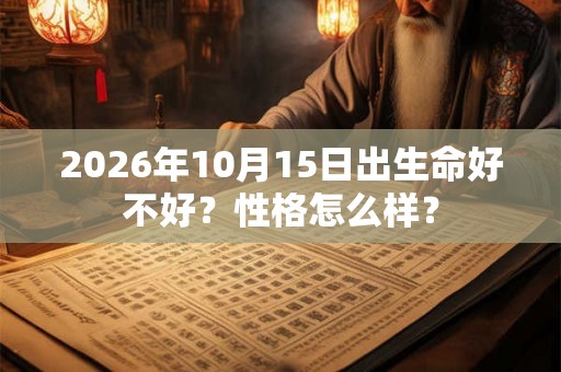 2026年10月15日出生命好不好？性格怎么样？