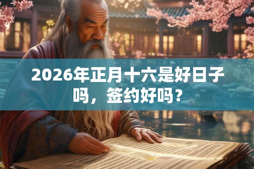 2026年正月十六是好日子吗，签约好吗？