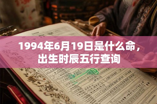 1994年6月19日是什么命，出生时辰五行查询