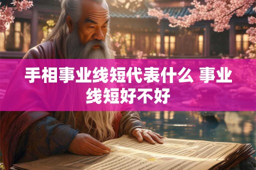 手相事业线短代表什么 事业线短好不好