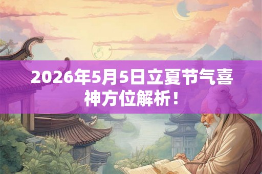 2026年5月5日立夏节气喜神方位解析！